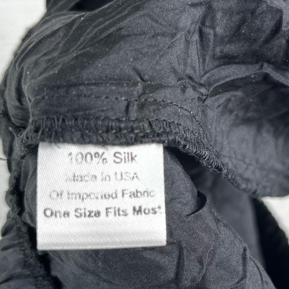 ITEMZ Chris Baumgartner Silk Black One Size Unstructured Pajamas 2pc loungewear - Picture 15 of 16